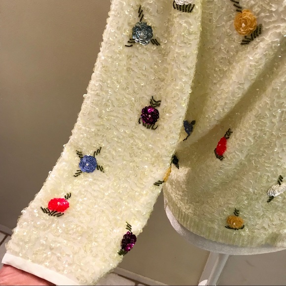 ✨NWT Elevenses for Anthropologie Sequin Cardigan - Picture 3 of 6